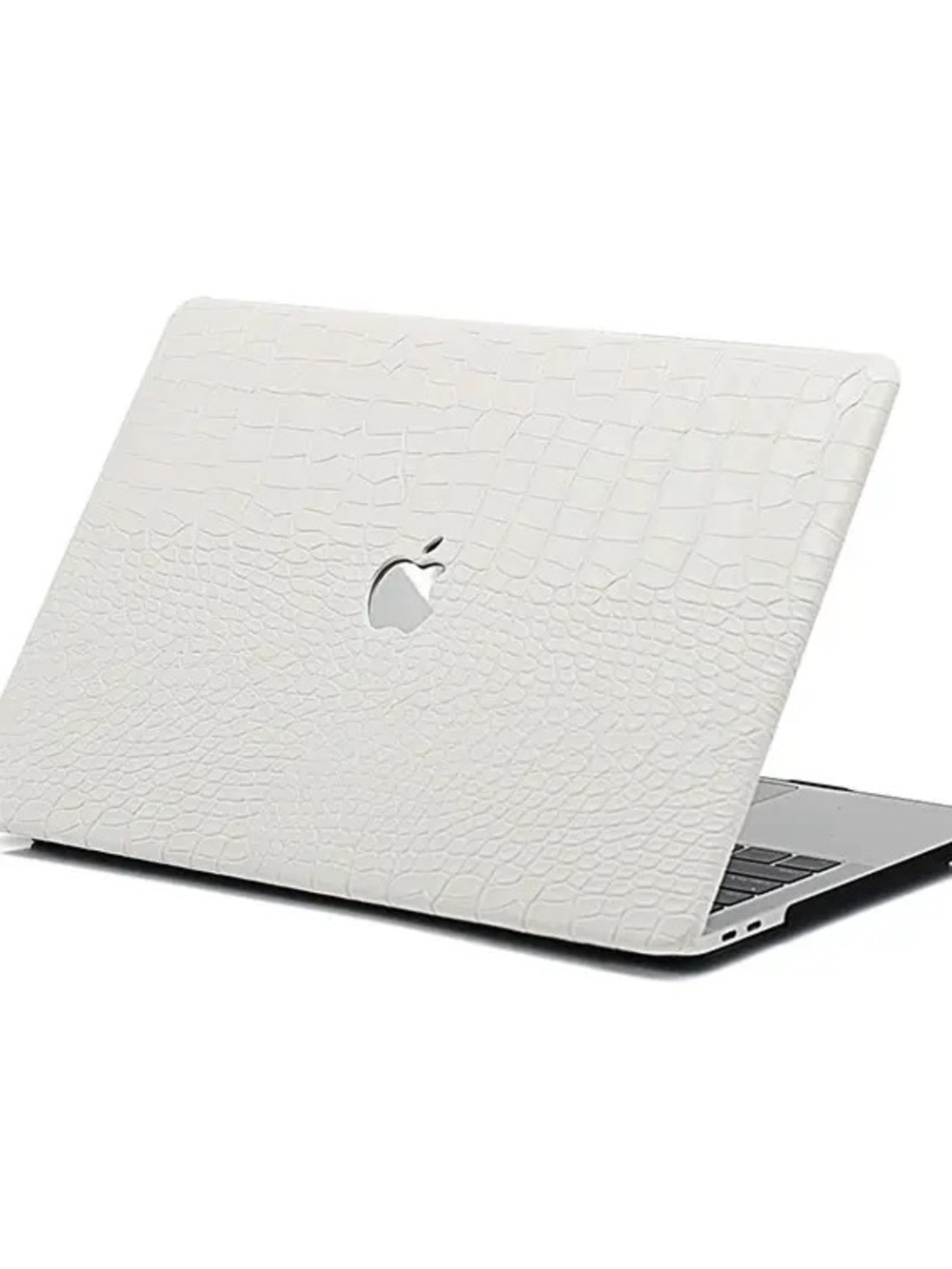 Apple White Croc-Texture Laptop Skin Cover